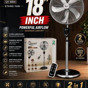 پیکسلیم 21 پنکه دو منظوره کویین هوم مدل QH-6800