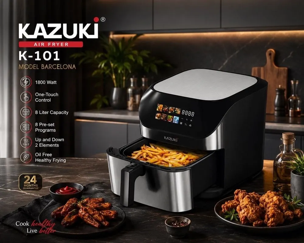 1785737126_3192441769 سرخ کن 8 لیتری بدون روغن کازوکی KAZUKi مدل K-101